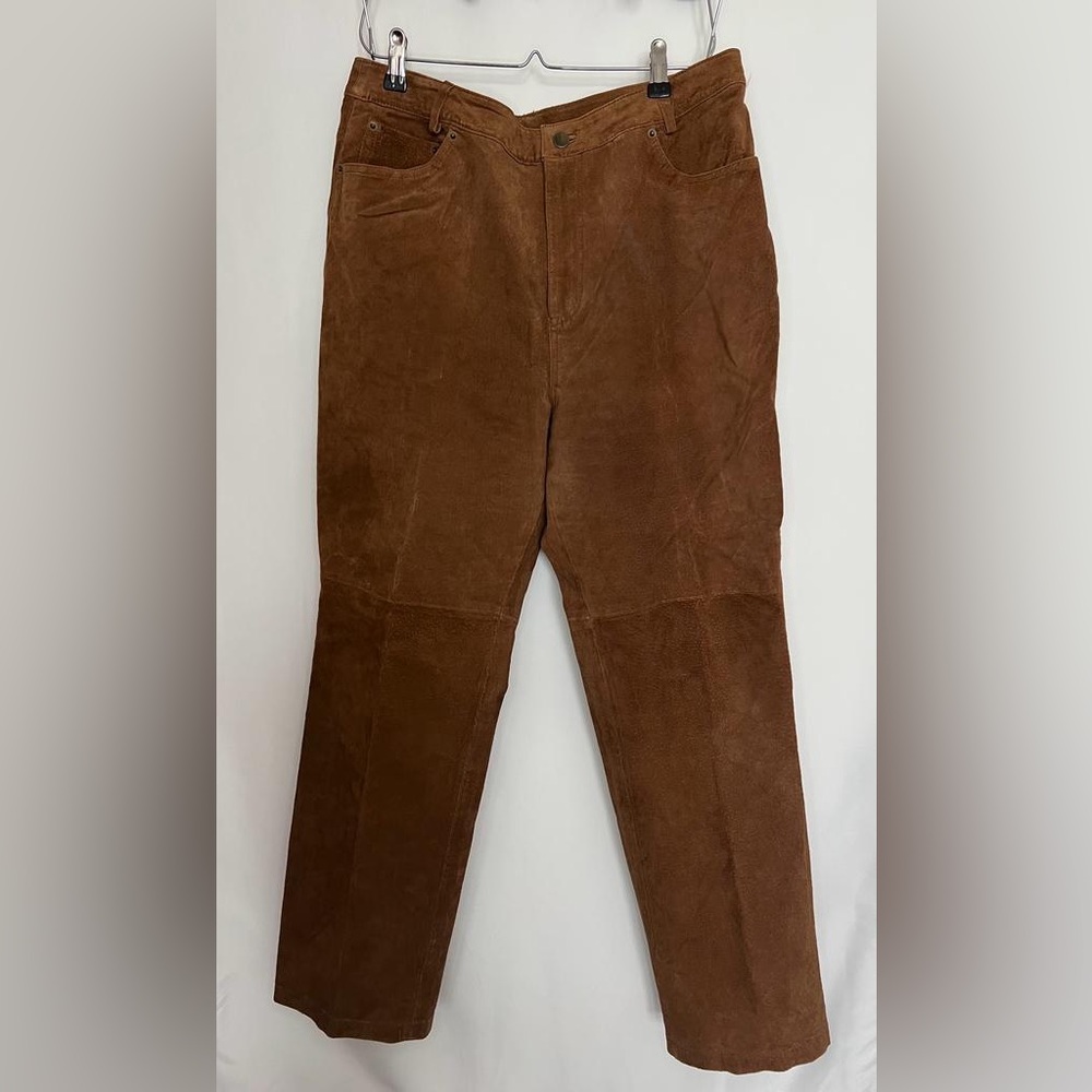Chadwick’s 100% LEATHER VINTAGE straight Pants Pockets 45-0017-9 Size 14P - Picture 4 of 6